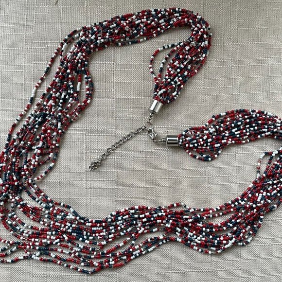 Women Necklace Multi Color Beads Multu Layer Statement Jewelry Necklace - Picture 2 of 9